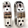 20pcs Rotatable Men Ring Stainless Steel Spinner Ring Cross Spin Rotating Ring 8mm Wedding Band Man Punk Ring Party Jewelry - Image 11