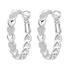 Silver Star Moon Heart Shape Earrings Jewelry Versatile Hoop Earrings For Women Jewelry Birthday Party Gifts - Image 19