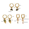 Yachan Gold Plated Stainless Steel Hoop Earrings for Women Tap Texture Metal Pearl Charms Earring Jewelry Gift - Image 14