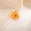 316L Stainless Steel Heart Oval Immortal Flower Open Ring For Women Glamorous Dopamine Jewelry Gifts - Image 4