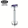 1Pcs Titanium Piercing CZ Gem Internally Threaded Labret Monroe Lip Ring Tragus Nail Helix Earring Stud 16G Body Jewelry - Image 14