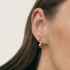 Silver Needle Double Circle Zirconia Earrings For Women Minimalism Vintage Geometry Hoop Earrings Jewelry - Image 3