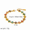 Gold Plated Stainless Steel Bracelet with Delicate Cubic Zirconia Party Jewelry Gift - Image 10