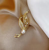 Crystal Red Color Two Tulip Flower Brooch For Women CZ Full Of Rhinestone Leaf Shiny Lapel Pins Wedding Party Badge Jewelry - Image 19
