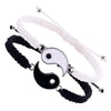Yin Yang Braided Rope Bracelet Set of 2 for Couples Adjustable - Image 1