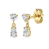 Chain Hoop Piercing Earring with Square and Waterdrop Details - Image 34