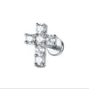 Stainless Steel Labret Piercing Stud with 16 Gauge and 1.2 x 8 mm Post - Image 22