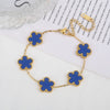 Classic Stainless Steel Bracelet Ladies Adjustable Five Flower Bracelets for Women Party Jewelry Gifts Clover - Image 10