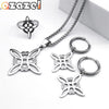 Stainless Steel Jewelry Set Witchcraft Witch Celtic Irish Knot Pendant Necklace Earring Bracelet Ring Nudo De Bruja - Image 1