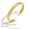 Open Series Hollowed Heart Zircon Hammered Bracelet Satinless Steel Women's Jewelry Gift - Image 11