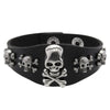 Punk Bracelet for Men Women Goth Black Leather Wristband with Metal Skull Spike Studded Rivets Cuff Bangle Adjustable - Image 6