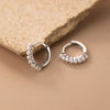 Silver Vintage Simple Pearl Huggies Ear Buckles for Women Charms Party Piercing Hoop Earrings Jewelry Gift - Image 3