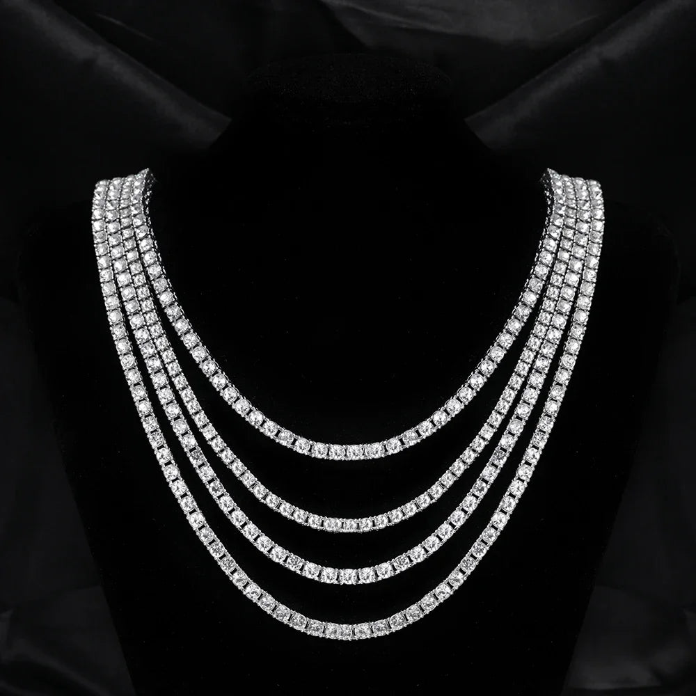 4MM 5MM Bracelet Necklace for Women Men Iced Out Tennis Chain Hip Hop Chain Jewelry for Men Necklace Accessories - Image 1