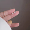 Tiny Minimalist Silver Plated Korean Mini Small Flower Stud Earrings for Women Teens Temperament Daily Wear Ear Piercing Jewelry - Image 11