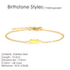 Stainless Steel Bangle 7 3MM Square Birthstone Bracelet Sparkling Rhinestone Accessories Gift - Image 18