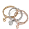 Charm Bracelet Set of 3 with Heart Lock Key and Music Note Charms - Image 10