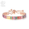 Noble Silver Bracelet Chain Color Crystal Hand Jewelry For Women Charm Wedding Gift Party 18cm - Image 18