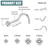Crystal Nose Stud in L Shape I Shape or Screw 18G and 20G - Image 2