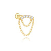 1PC Silver Crown Chain Tassel Zircon Drop Earrings For Women Gold Minimalism Earrings Jewelry Gift - Image 11