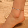 Snake Chain Ankle Bracelet for Women Foot Anklets 21cm Stainless Steel Bracelet on the Leg Jewelry Gifts - Image 1