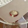 Silver Open Finger Ring Golden Enamel Donut Dazzling Geometric Punk For Women Jewelry Gift - Image 35
