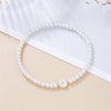A-Z Initial Letter Bracelet for Women White Beads Round Pendant Elastic Bracelets Jewelry Mother of Pearl Charm - Image 5