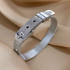 Greatera Stainless Steel Strap Men Bangle Adjustable Personality Knit Mesh Belt Bracelet For Couples Simple Jewelry - Image 6