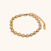 La. Muses Pink Round Zircon Stainless Steel Women's Bracelet Pvd Gold Plated Daily Jewelry - Image 8