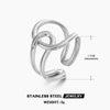 Hollow Heart Open Ring in Stainless Steel Adjustable - Image 11
