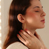 Minimalist Basic Thin Bamboo Large Gold Hoop Earrings For Women Stainless Steel Gold Plated Female Big Hoop - Image 3