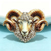 Strong Goat Brooches For Women Men 2-color Enamel Rhinestone Year Of the Goat Animal Party Brooch Pins Year Gifts - Image 5
