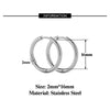 Stainless Steel Hoop Earrings in Gold-Tone or Steel-Tone - Image 25