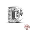 26 A-Z Alphabet Beads Silver Love Letter Charm Fit Bangle Charms Bracelet CZ Zircon Bead Jewelry - Image 30