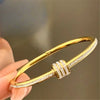 Open Stainless Steel Bangle with Decorative Stone Details in Multiple Styles - Image 22