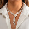 Imitation Pearl Heart Pendant Necklace with Toggle Clasp - Image 12