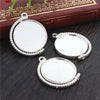 5pcs 20mm 25mm 30mm Inner Size Rotation Double Side Rhodium 8 Colors Cameo Cabochon Base Setting Charms Pendant - Image 7