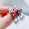 Imitation Pearl Dangle Earring for Women Silver Color Bling Cubic Zirconia Elegant Lady Jewelry - Image 12