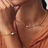 316L Stainless Steel Vintage Fake Round Pearl Beads Chain Necklace Bracelet Single Pearl Pendant Jewelry Set for Party - Image 6