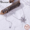 Silver Snowflake Pendant Necklace Sparkling Hexagram CZ Link O-Chain for Women Xmas Winter Gift - Image 4