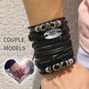 Bracelet Viking Bracelet For Men Hand Bracelets Woven Skull Hand Jewelry Adjustable Leather Set viking man bracelet - Image 2