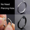 Wkoud 1 Pair Punk Mens/Womens Stealth Clip On Earrings NO Hole Earrings Ear Cuff Spring Clip Helix Ring Hoop Fake Ear Ring Hoop - Image 4