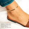 Herringbone Snake Chain Anklet Stainless Steel Gold Color Silver Color Women's Beach Party Daily Casual Jewelry - Image 2