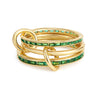 Multi-layer Stackable Finger Rings Shiny Cubic Zirconia Link Ring Gold Plated Stainless Steel Jewelry Accessory - Image 19