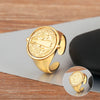 2 Styles Religious Flipable Open Rings Adjustable For Female Male Copper Inlaid Zircon Finger Jewelry Gifts - Image 5