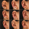 Bohemian Gold Color No Piercing Crystal Rhinestone Leaves Ear Cuff Earrings for Women Wedding Jewelry - Image 6