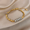 Greatera Light Twisted Steel Ball Gold Chain Bracelet Charm Two Tone Unique Artistic Men Women Bangle - Image 8