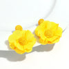 Summer Colorful Lafite Chiffon Flower Earrings for Women Boho Handwoven 3D Flower Fabric Drop Earring Beach Party Jewelry Gifts - Image 8