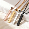 Pillar Necklaces for Men Women,Stainless Steel Rectangle Vertical Bar Pendant Necklace,Simple Casual Collar Gifts - Image 5