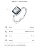 MODIAN 925 Sterling Silver Elegant Black Enamel Zircon Finger Ring Eternal Love Ring For Women Engagement Wedding Fine Jewelry