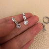 Gold Color Metal Bar Round Cubic Zirconia Stone Earrings Stud For Women Bowknot Shape CZ Post Earring Classic Sparkling Earring - Image 9